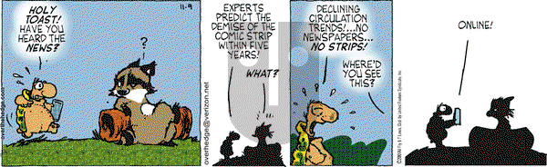 Over the Hedge on Monday November 9, 2009 Comic Strip