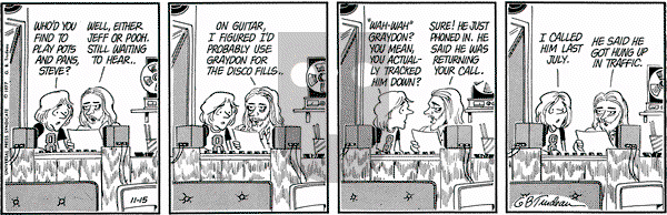 Doonesbury on Tuesday November 15, 1977 Comic Strip