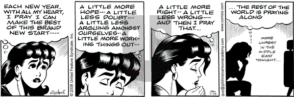 Nancy on Tuesday January 1, 2008 Comic Strip