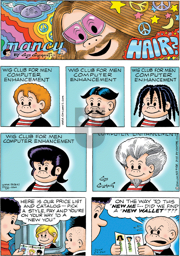 Nancy on Sunday July 24, 2011 Comic Strip