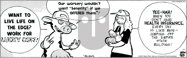Lucky Cow on Saturday December 1, 2007 Comic Strip
