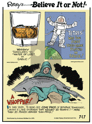 Ripley's Believe It or Not on Friday July 17, 2020 Comic Strip