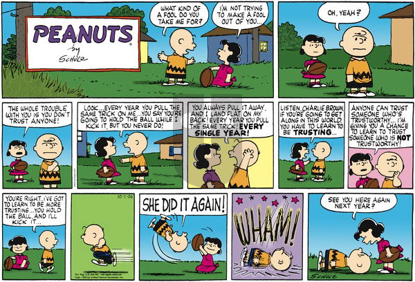 Peanuts - Sunday October 1, 2006 Comic Strip