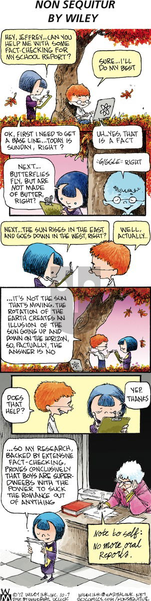 Non Sequitur on Sunday October 7, 2012 Comic Strip