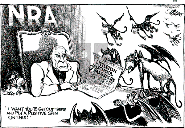 Pat Oliphant - Wednesday April 21, 1999 Comic Strip