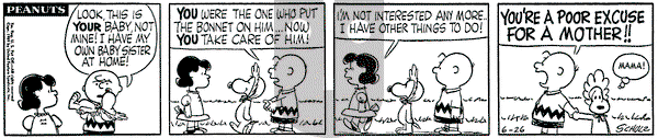 Peanuts on Friday June 26, 1959 Comic Strip