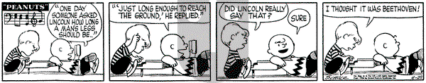 Peanuts on Wednesday April 25, 1956 Comic Strip