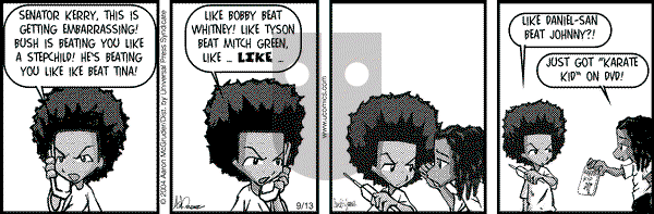 The Boondocks on Monday April 16, 2012 Comic Strip