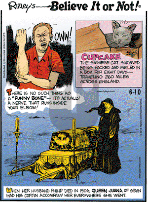 Ripley's Believe It or Not on Friday June 10, 2016 Comic Strip