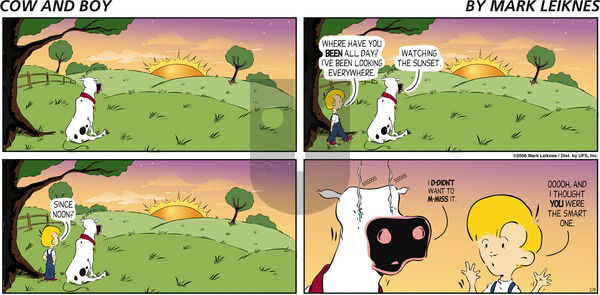 Cow and Boy Classics on Sunday February 19, 2006 Comic Strip