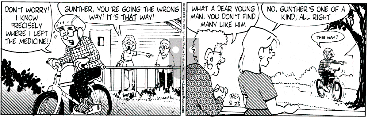 Luann - Saturday August 25, 2001 Comic Strip
