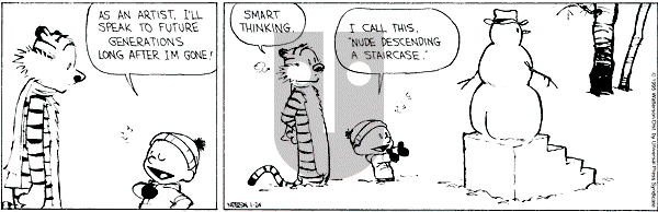 Calvin and Hobbes - Tuesday January 24, 1995 Comic Strip