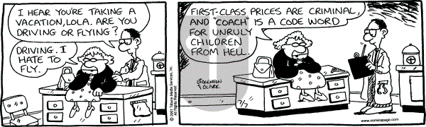 Lola on Saturday July 7, 2001 Comic Strip