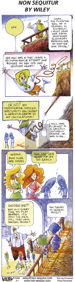 Non Sequitur on Sunday April 1, 2001 Comic Strip