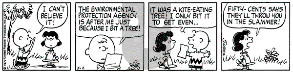 Peanuts on Wednesday March 2, 1977 Comic Strip