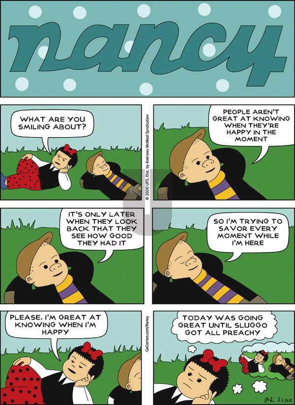 Nancy on Sunday August 2, 2020 Comic Strip
