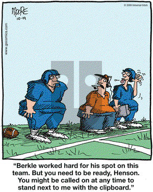 In the Bleachers on Monday October 19, 2009 Comic Strip