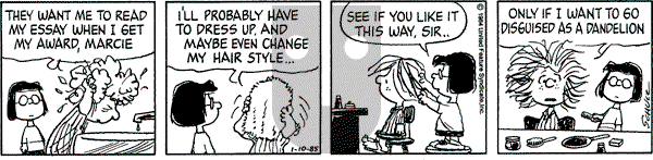 Peanuts - Thursday January 10, 1985 Comic Strip