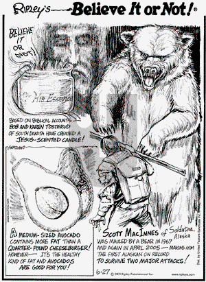 Ripley's Believe It or Not on Monday June 27, 2005 Comic Strip