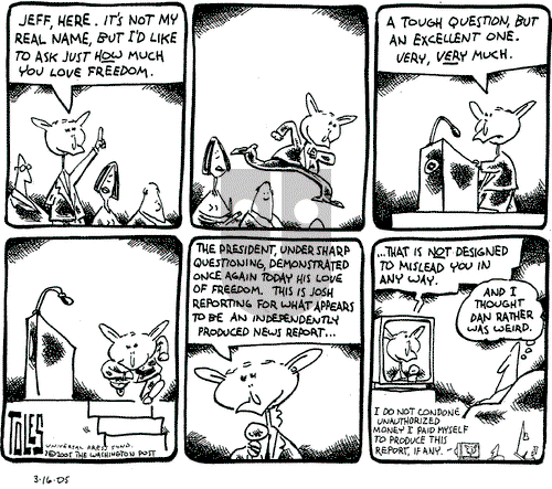 Tom Toles on Wednesday March 16, 2005 Comic Strip