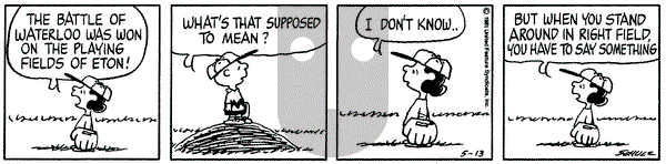 Peanuts on Wednesday May 13, 1981 Comic Strip