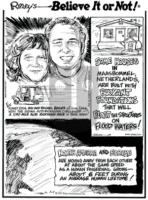 Ripley's Believe It or Not on Monday January 1, 2007 Comic Strip