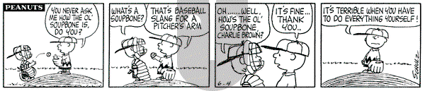 Peanuts on Thursday June 4, 1964 Comic Strip