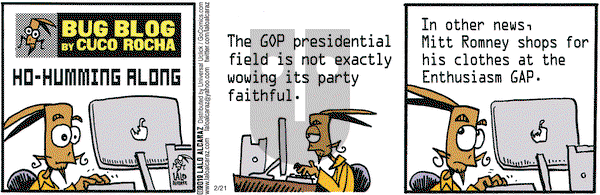 La Cucaracha on Tuesday February 21, 2012 Comic Strip