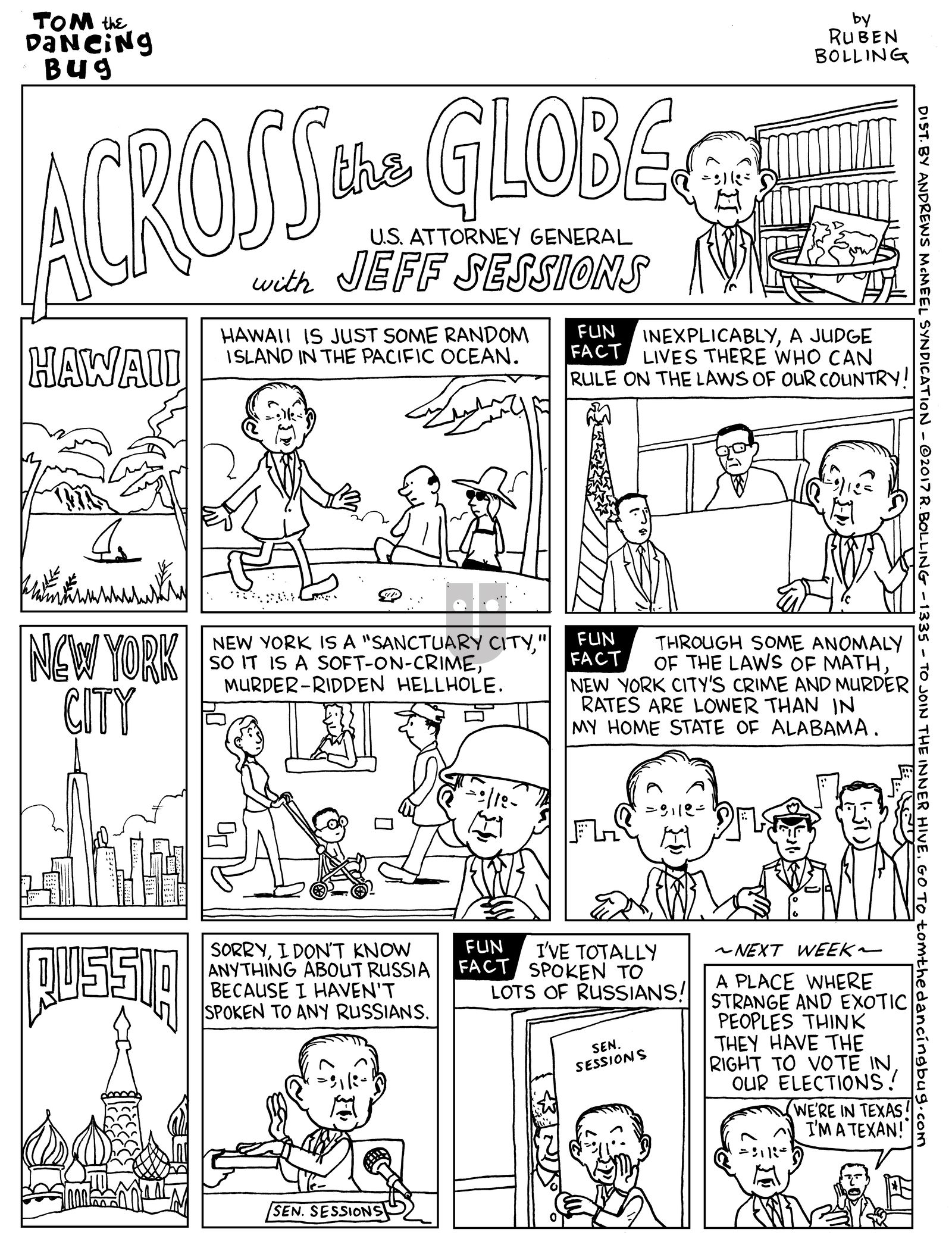 Tom the Dancing Bug - Monday April 24, 2017 Comic Strip