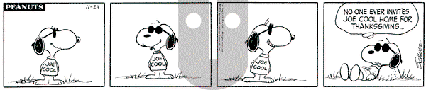 Peanuts on Wednesday November 24, 1971 Comic Strip