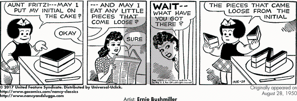 Nancy Classics on Monday August 28, 2017 Comic Strip