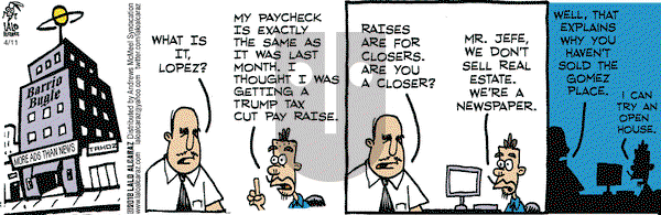 La Cucaracha on Wednesday April 11, 2018 Comic Strip