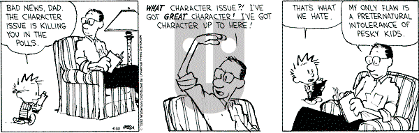Calvin and Hobbes - Thursday April 30, 1992 Comic Strip