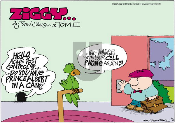 Ziggy on Sunday April 18, 2004 Comic Strip