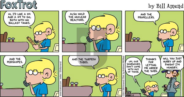 FoxTrot on Sunday March 5, 2017 Comic Strip