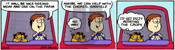 Garfield on Tuesday September 22, 1981 Comic Strip
