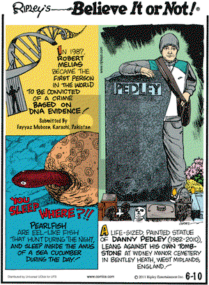 Ripley's Believe It or Not on Friday June 10, 2011 Comic Strip