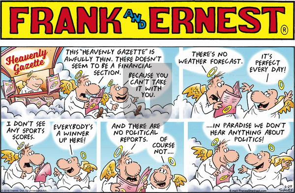 Frank and Ernest on Sunday May 29, 2016 Comic Strip