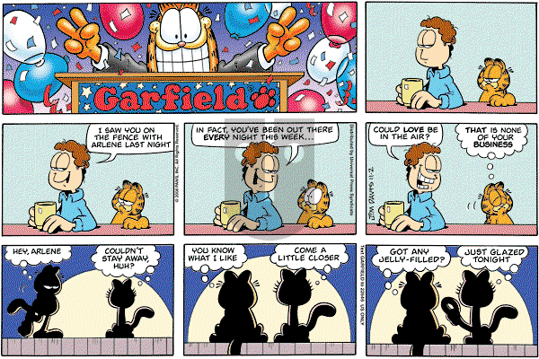 Garfield on Sunday November 2, 2008 Comic Strip