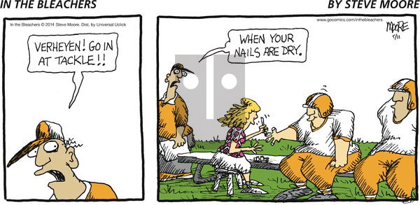 In the Bleachers - Sunday May 11, 2014 Comic Strip