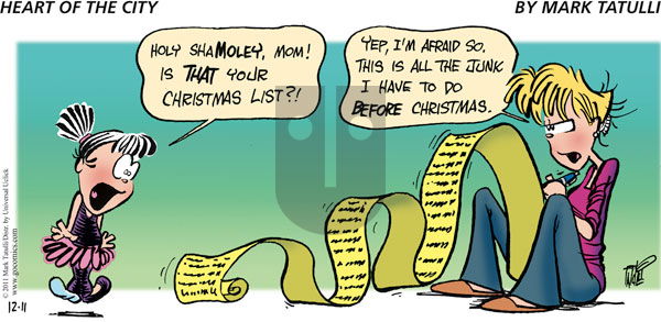 Heart of the City - Sunday December 11, 2011 Comic Strip