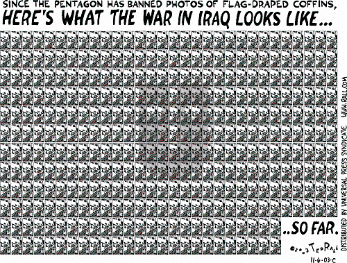 Ted Rall on Monday November 10, 2003 Comic Strip