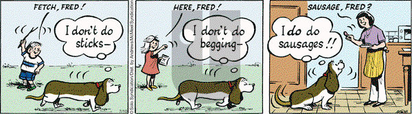 Fred Basset on Monday July 10, 2017 Comic Strip