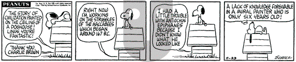Peanuts on Wednesday September 23, 1964 Comic Strip