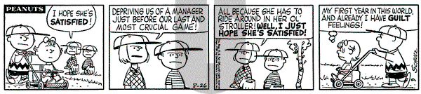 Peanuts on Wednesday August 26, 1959 Comic Strip
