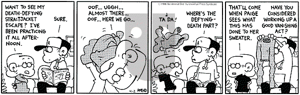 FoxTrot on Friday April 2, 1999 Comic Strip
