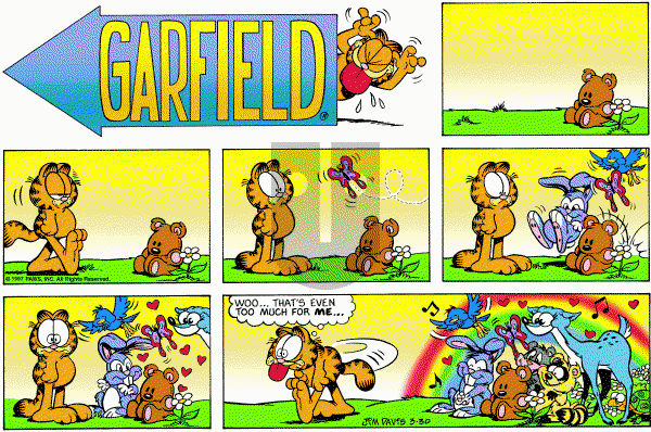 Garfield - Sunday March 30, 1997 Comic Strip