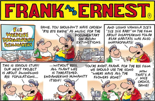 Frank and Ernest on Sunday March 12, 2017 Comic Strip