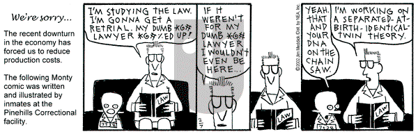 Monty - Thursday February 7, 2002 Comic Strip