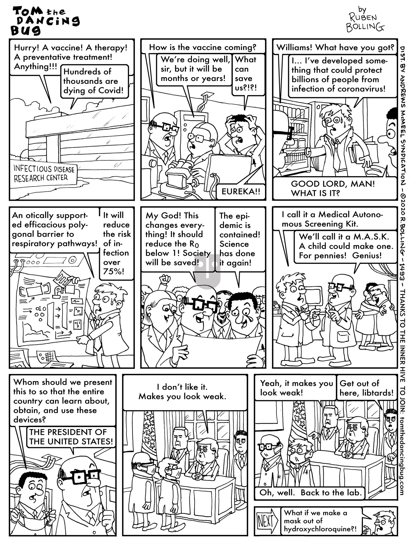 Tom the Dancing Bug - Monday June 22, 2020 Comic Strip